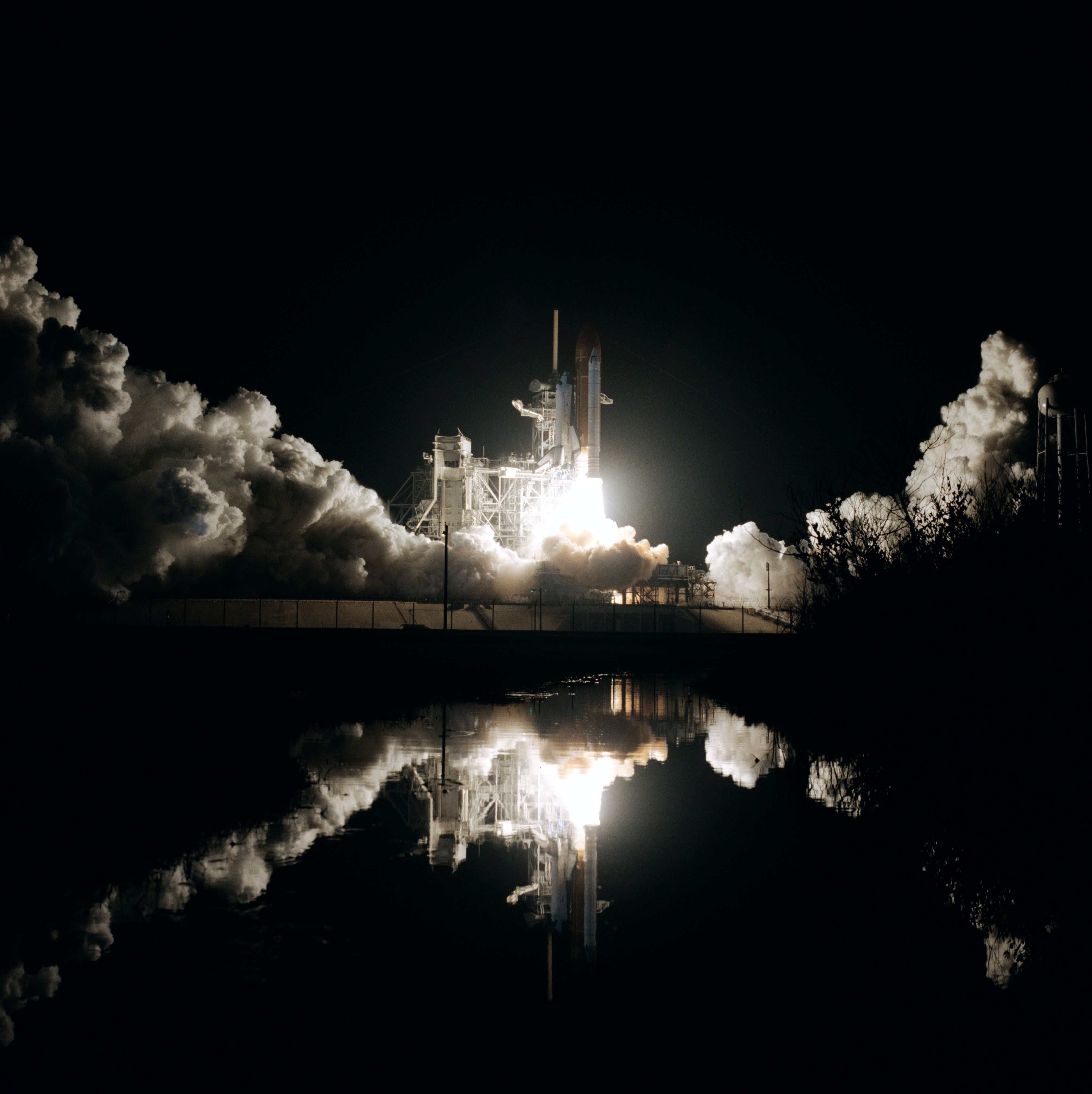 A shuttle launch